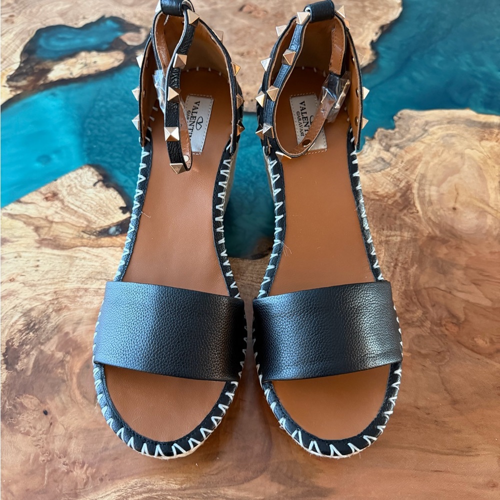 Valentino  Black wedge Sandals